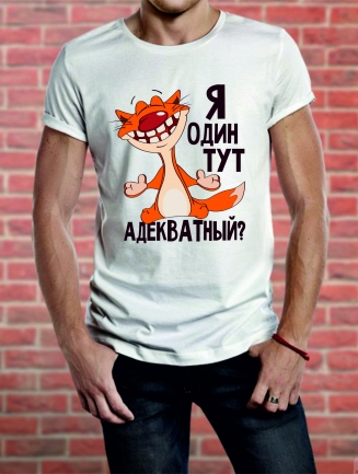 Футболка «Я один тут адекватный?»